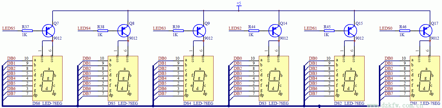 共陽數(shù)碼管電路,共陽數(shù)碼管驅(qū)動(dòng)電路