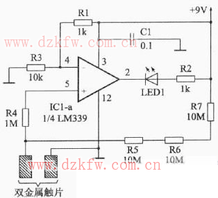 觸摸開關電路圖
