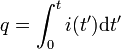 q=\int_0^t i(t') \mathrmu0sq02st'