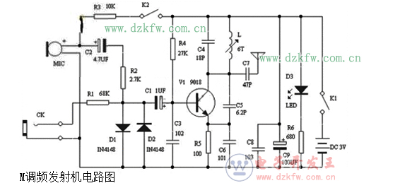 簡單9018無線發(fā)射電路詳解