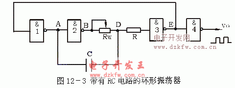 帶有RC電路的環(huán)形振蕩器電路